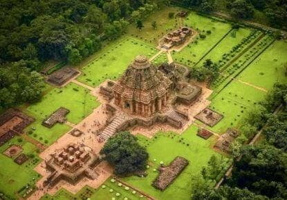 Aerial View of Konark Sun Temple