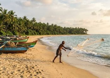Marari Beach Life fisherman