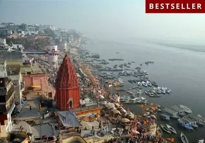 Aerial View of Varanasi Ganges