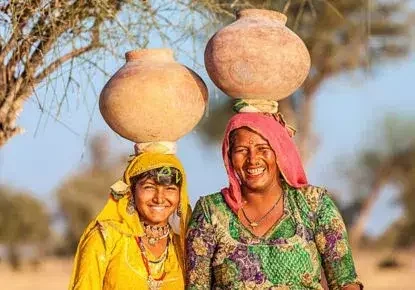 women of Rajasthan countryside