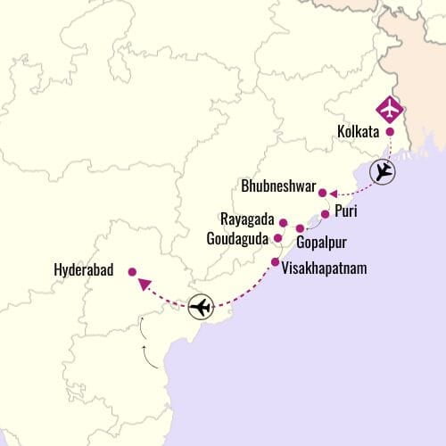 East India and Orissa Map