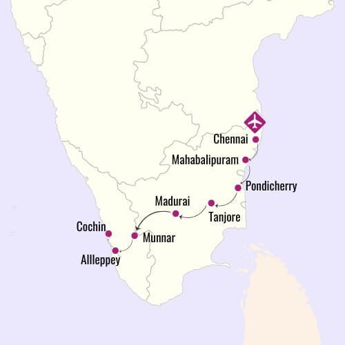 Southern Splendour India Map Travel