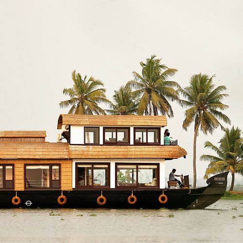 A luxury houseboat of kerala backwaters